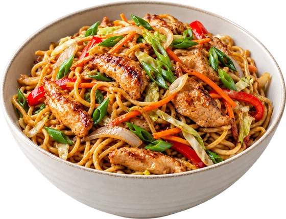 Nouilles sautées au poulet